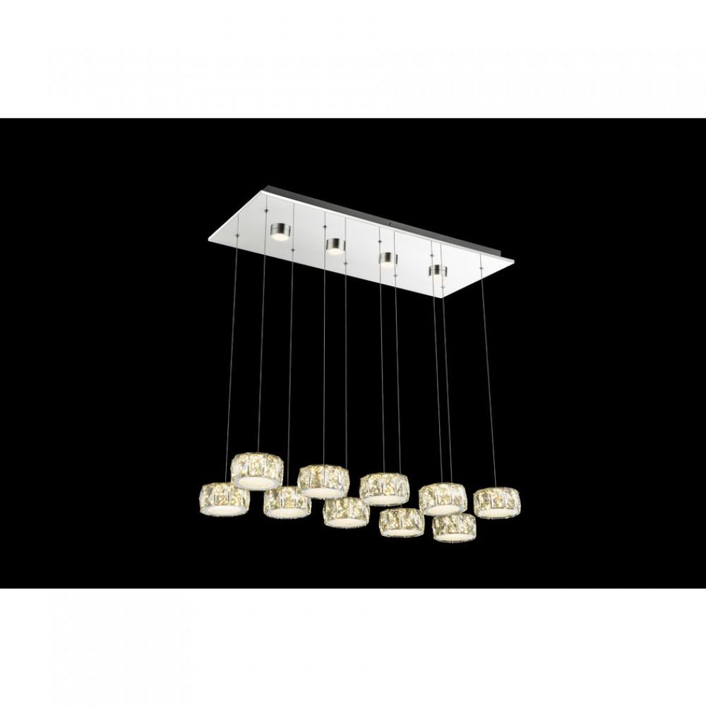 Image of Globo AMUR 49350-92H led függeszték króm fém 1 * LED max. 96 W LED 6500 lm 4000 K IP20 F