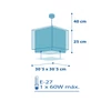 Kép 7/7 - Dalber Petit Marin 43422 gyerek függeszték többszínű műanyag 1xE27 max. 60W E27 1 db