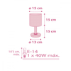Kép 5/5 - Dalber Colors 62001S gyereklámpa rózsaszín műanyag 1xE14 max. 40W E14 1 db