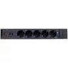 Kép 4/7 - Asztali elosztó "GAMER" 5-ös, 3x1.5, 1.4m 2xUSB fekete, színes háttérvilágítással