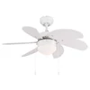 Kép 1/6 - Globo RIVALDO 03302 mennyezeti ventilátor fehér fém 1 * E14 max. 60 W E14 IP20