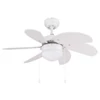 Kép 2/6 - Globo RIVALDO 03302 mennyezeti ventilátor fehér fém 1 * E14 max. 60 W E14 IP20