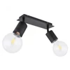 Kép 2/3 - Globo HERMINE 54030-2 mennyezeti lámpa fekete fém 2 * E27 max. 60 W E27 IP20