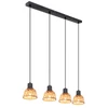 Kép 1/2 - Globo WENNA 54053-4H függeszték matt fekete fém E27 LED IP20