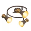 Kép 5/6 - Globo AERON 54808-3 mennyezeti lámpa rozsdabarna fém 3 x E14 max. 25W E14 3 db IP20