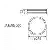 Kép 3/3 - Kanlux Jasmin 23120 mennyezeti lámpa wenge fa 1 x E27 max. 60W E27 IP20