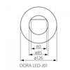 Kép 2/4 - Kanlux Dora 4680 falba építhető lámpa szürke alumínium LED - 1 x 1,2W 4200 K IP65