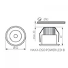 Kép 2/4 - Kanlux Haxa 8103 álmennyezetbe építhető lámpa alumínium alumínium LED - 1 x 1W 70 lm 3000 K IP20