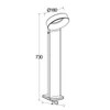 Kép 7/7 - Lutec MERIDIAN 7216412118 kültéri állólámpa sötétszürke alumínium Seoul MJT5630 LED 800 lm 3000 K IP54 A+