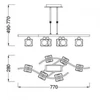 Kép 2/3 - Mantra CUADRAX SN 0004045 többágú függeszték szatinált nikkel 6 x max. 8,50 W LED G9