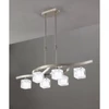 Kép 1/3 - Mantra CUADRAX SN 0004045 többágú függeszték szatinált nikkel 6 x max. 8,50 W LED G9