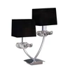 Kép 1/3 - Mantra AKIRA CHROME BLACK SHADE 0790 asztali lámpa króm fém 2*E14 max20W E14 IP20