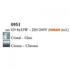 Kép 3/3 - Mantra CUADRAX CHROME GLASS 0951 mennyezeti lámpa króm fém 8*G9 max5W G9 IP20