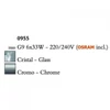 Kép 3/3 - Mantra CUADRAX CHROME GLASS 0955 többágú függeszték króm fém 6*G9 max5W G9 6 db IP20