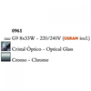 Kép 3/3 - Mantra CUADRAX CHROME OPTICAL GLASS 0961 mennyezeti lámpa króm fém 8*G9 max5W G9 8 db IP20