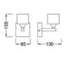 Kép 3/4 - Mantra CUADRAX CHROME OPTICAL GLASS 0962 falikar króm fém 1*G9 max5W G9 1 db IP20