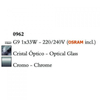 Kép 4/4 - Mantra CUADRAX CHROME OPTICAL GLASS 0962 falikar króm fém 1*G9 max5W G9 1 db IP20