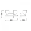Kép 2/3 - Mantra CUADRAX CHROME OPTICAL GLASS 0963 falikar króm fém 2*G9 max5W G9 IP20