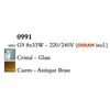 Kép 3/3 - Mantra CUADRAX ANTIQUE BRASS GLASS 0991 mennyezeti lámpa antik réz fém 8*G9 max5W G9 IP20