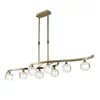 Kép 1/3 - Mantra CUADRAX ANTIQUE BRASS GLASS 0996 többágú függeszték antik réz fém 8*G9 max5W G9 IP20
