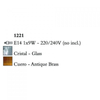 Kép 3/3 - Mantra BALI 1221 egyágú függeszték sárgaréz fém 1xE14 max. 9 W E14 IP20