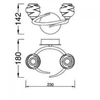 Kép 2/3 - Mantra LOOP 1815 falikar szatinált nikkel fém 2xG9 max. 33W G9