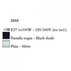 Kép 3/3 - Mantra PAOLA 3533 állólámpa ezüst fém 1xE27 max. 100W E27 IP20