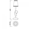 Kép 3/4 - Mantra PAOLA 3535 asztali lámpa ezüst fém 1xE14 max. 40W E14 IP20