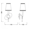 Kép 2/3 - Mantra PAOLA 3538 falikar ezüst fém 1xE14 max. 40W E14 IP20