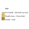Kép 4/4 - Mantra PAOLA 3547 falikar arany fém 2xE14 max. 40W E14 IP20