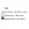 Kép 3/3 - Mantra LUA 3706 csillárok nappaliba szatinált nikkel fém 3xE27 max. 13W E27