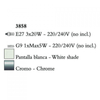 Kép 3/4 - Mantra TIFFANY 3858 csillárok nappaliba króm fém 3xE27 max. 20W;1xG9 max. 33W E27
