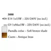 Kép 3/3 - Mantra TIFFANY 3888 asztali lámpa antik bronz fém 1xE14 max. 50W;1xG9 max. 33W E14