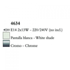 Kép 3/3 - Mantra LOEWE CROMO 4634 falikar króm fém 2xE14 max. 13W E14 IP20