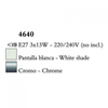 Kép 3/3 - Mantra LOEWE CROMO 4640 mennyezeti lámpa króm fém 3xE14 max. 13W E14 3 db IP20