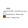 Kép 3/3 - Mantra LOEWE CUERO 4732 csillárok nappaliba antik réz fém 5xE14 max. 13W E14 IP20