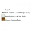 Kép 3/3 - Mantra LOEWE CUERO 4733 csillárok nappaliba antik réz fém 3xE14 max. 13W E14 IP20