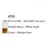 Kép 3/3 - Mantra LOEWE CUERO 4735 falikar antik réz fém 1xE14 max. 13W E14 IP20