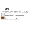 Kép 3/3 - Mantra LOEWE CUERO 4739 csillárok nappaliba antik réz fém 3xE14 max. 13W E14 IP20
