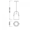 Kép 2/3 - Mantra NORDICA 4927 egyágú függeszték fém 1xE27 max. 23W E27 IP20