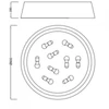 Kép 2/2 - Mantra Nordica 4963E mennyezeti lámpa fehér 9 x E27 max. 13W E27 9 db IP20
