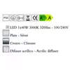 Kép 3/4 - Mantra NUR 4980 mennyezeti lámpa króm fém 1xLED max. 40W LED 3200 lm 3000 K IP20