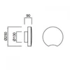 Kép 2/2 - Mantra Lunas 5767 mennyezeti kristálylámpa fehér fém LED - 1 x 14W 720 lm 3000 K IP20 A++