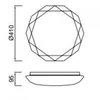 Kép 2/2 - Mantra Diamante II 5971 mennyezeti lámpa fehér LED - 1 x 36W 2700 lm 5000 K IP20 A++