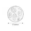 Kép 4/6 - Rábalux Spiral 1822 ufó lámpa fehér fém/ műanyag E27 1x MAX 60 E27 IP20