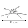 Kép 4/7 - Rábalux Alexis 2504 mennyezeti lámpa króm fém LED 3x 7 1500 lm 4000 K IP20 G