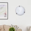 Kép 6/6 - Rábalux Alabastro 3203 ufó lámpa fehér alabástrom üveg fém E27 1x MAX 60 E27 1 db IP20