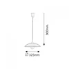Kép 2/7 - Rábalux Cupola range 4615 egyágú függeszték fehér műanyag E27 1x MAX 60 E27 IP20