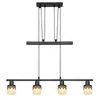 Kép 1/4 - Rábalux Lacey 5345 étkező lámpa fekete fém E14 4x MAX 40 E14 IP20