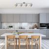 Kép 1/5 - Rábalux Thelma 5389 mennyezeti lámpa antik ezüst fém E14 4x MAX 40 E14 IP20